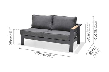 Palau Loungegrupp Utomhus 6-sits - Trä/Grå - Utemöbler & utemiljö - Loungemöbler - Loungeset & loungegrupp