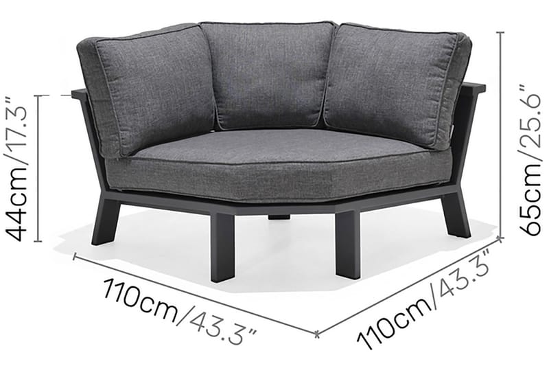 Palau Loungegrupp Utomhus 8-sits - Trä/Grå - Utemöbler & utemiljö - Loungemöbler - Loungeset & loungegrupp