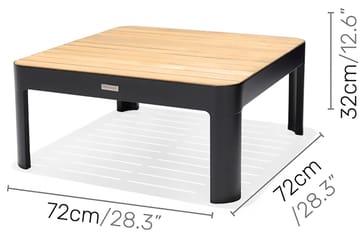 Portals Loungegrupp Utomhus 4-sits - Teak/Svart - Utemöbler & utemiljö - Loungemöbler - Loungeset & loungegrupp