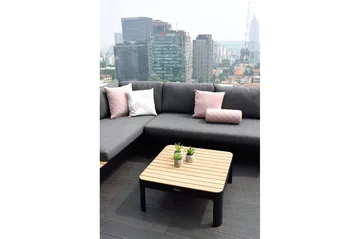 Portals Loungegrupp Utomhus 4-sits - Teak/Svart - Utemöbler & utemiljö - Loungemöbler - Loungeset & loungegrupp