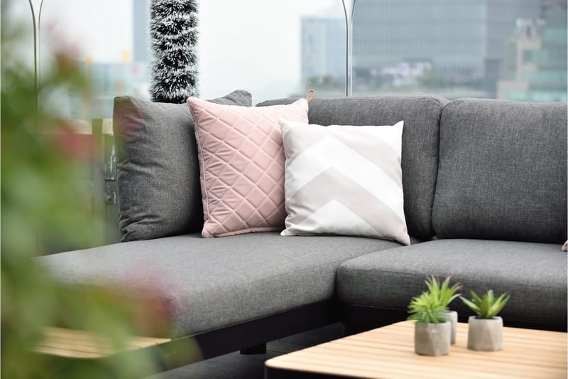 Portals Loungegrupp Utomhus 4-sits - Teak/Svart - Utemöbler & utemiljö - Loungemöbler - Loungeset & loungegrupp