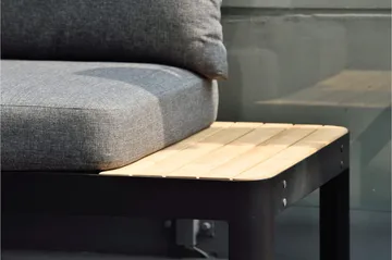 Portals Loungegrupp Utomhus 4-sits - Teak/Svart - Utemöbler & utemiljö - Loungemöbler - Loungeset & loungegrupp