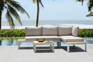 Portals Loungegrupp Utomhus 4-sits - Vit/Teak - Utemöbler & utemiljö - Loungemöbler - Loungeset & loungegrupp