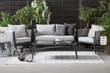 Preveza Loungegrupp Utomhus 120 cm - Grå - Utemöbler & utemiljö - Loungemöbler - Loungeset & loungegrupp