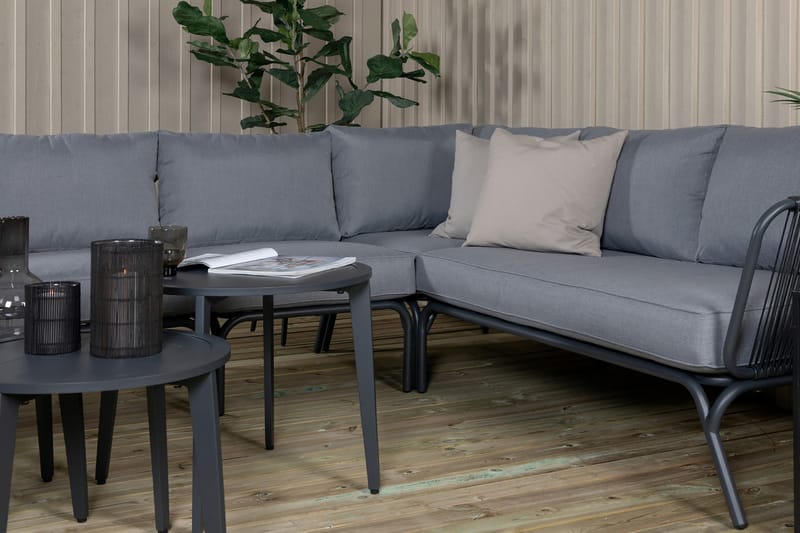 Roxo HörnLoungegrupp Utomhus med Dynor - Svart - Utemöbler & utemiljö - Loungem�öbler - Loungeset & loungegrupp