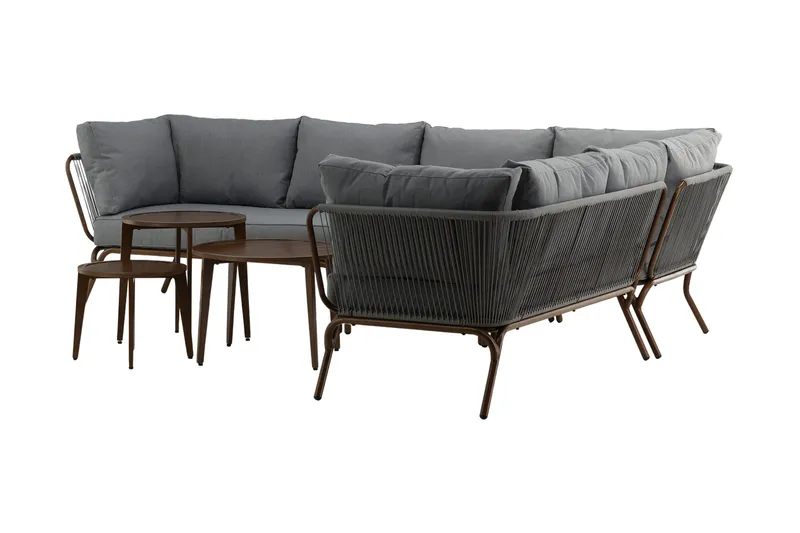 Roxo Hörnsoffa Brun - Venture Home - Utemöbler & utemiljö - Loungemöbler - Loungeset & loungegrupp