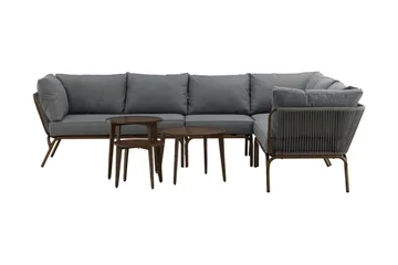 Roxo Hörnsoffa Brun - Venture Home - Utemöbler & utemiljö - Loungemöbler - Loungeset & loungegrupp