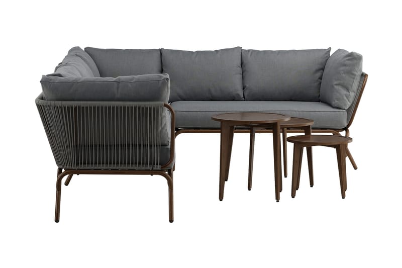 Roxo Hörnsoffa Brun - Venture Home - Utemöbler & utemiljö - Loungemöbler - Loungeset & loungegrupp