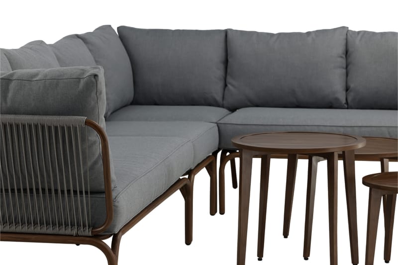 Roxo Hörnsoffa Brun - Venture Home - Utemöbler & utemiljö - Loungemöbler - Loungeset & loungegrupp