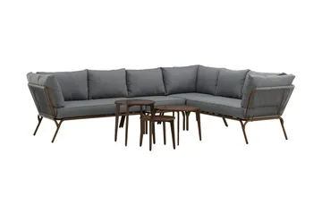Roxo Hörnsoffa Brun - Venture Home - Utemöbler & utemiljö - Loungemöbler - Loungeset & loungegrupp