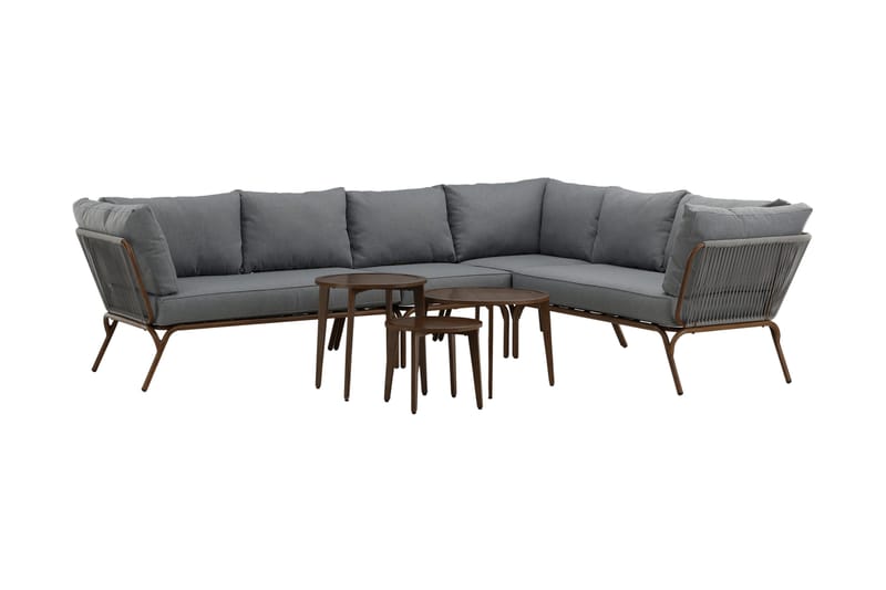 Roxo Hörnsoffa Brun - Venture Home - Utemöbler & utemiljö - Loungemöbler - Loungeset & loungegrupp