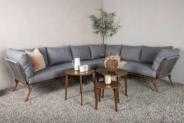 Roxo Hörnsoffa Brun - Venture Home - Utemöbler & utemiljö - Loungemöbler - Loungeset & loungegrupp