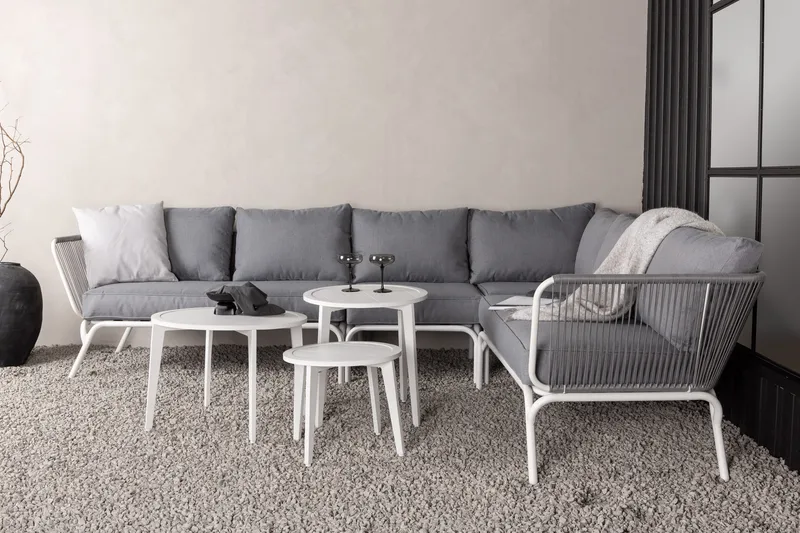 Roxo Hörnsoffa Vit - Venture Home - Utemöbler & utemiljö - Loungemöbler - Loungeset & loungegrupp
