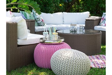 Severo Loungegrupp Utomhus Rund - Brun - Utemöbler & utemiljö - Loungemöbler - Loungeset & loungegrupp