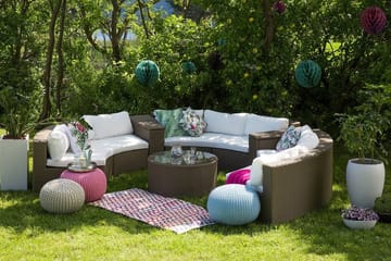 Severo Loungegrupp Utomhus Rund - Brun - Utemöbler & utemiljö - Loungemöbler - Loungeset & loungegrupp