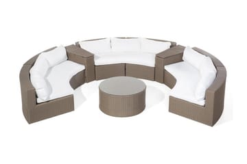 Severo Loungegrupp Utomhus Rund - Brun - Utemöbler & utemiljö - Loungemöbler - Loungeset & loungegrupp