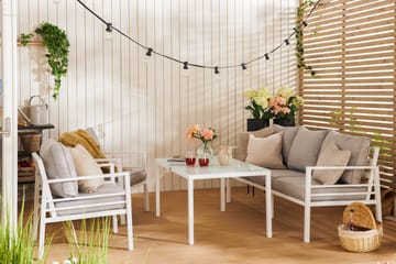 Soffgrupp Ariany - Vit / Gråa dynor - Utemöbler & utemiljö - Loungemöbler - Loungeset & loungegrupp