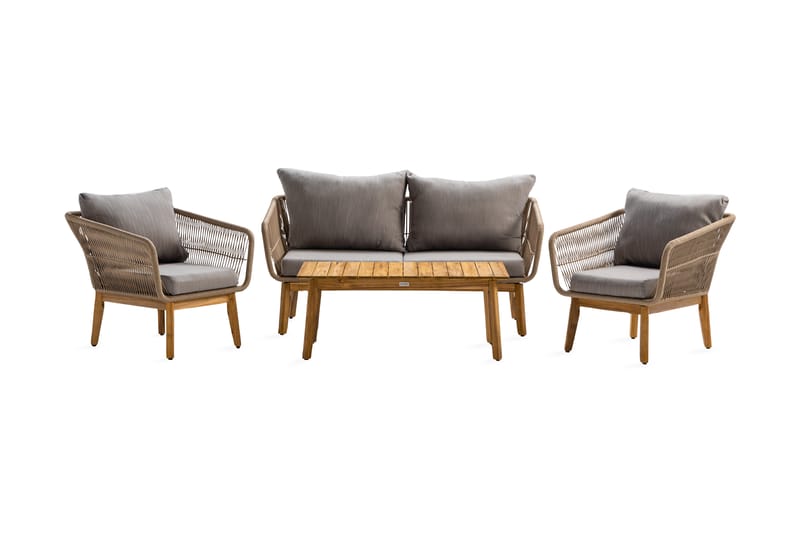 Soffgrupp Utomhus Morocco - Akacia/Beige - Utemöbler & utemiljö - Loungemöbler - Loungeset & loungegrupp