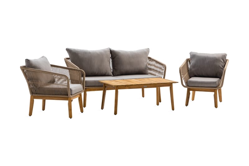 Soffgrupp Utomhus Morocco - Akacia/Beige - Utemöbler & utemiljö - Loungemöbler - Loungeset & loungegrupp