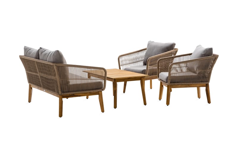 Soffgrupp Utomhus Morocco - Akacia/Beige - Utemöbler & utemiljö - Loungemöbler - Loungeset & loungegrupp