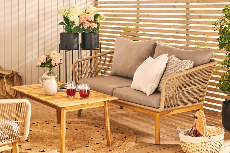 Soffgrupp Utomhus Morocco - Akacia/Beige - Utemöbler & utemiljö - Loungemöbler - Loungeset & loungegrupp