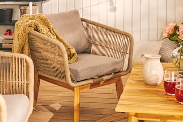 Soffgrupp Utomhus Morocco - Akacia/Beige - Utemöbler & utemiljö - Loungemöbler - Loungeset & loungegrupp