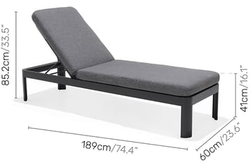 Solsängset Portals 2 st m Dyna - Teak/Svart - Utemöbler & utemiljö - Loungemöbler - Loungeset & loungegrupp