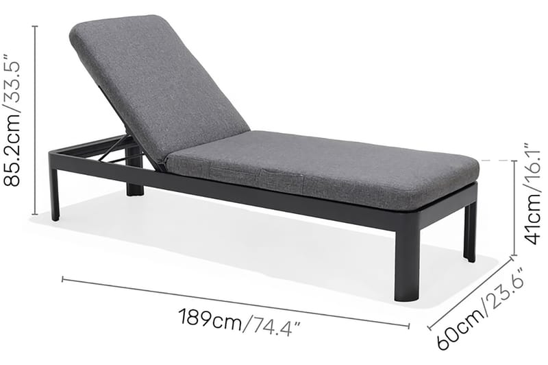 Solsängset Portals 2 st m Dyna - Teak/Svart - Utemöbler & utemiljö - Loungemöbler - Loungeset & loungegrupp