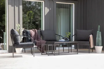 Sopot Loungegrupp Utomhus 4-sits - Svart - Utemöbler & utemiljö - Loungemöbler - Loungeset & loungegrupp