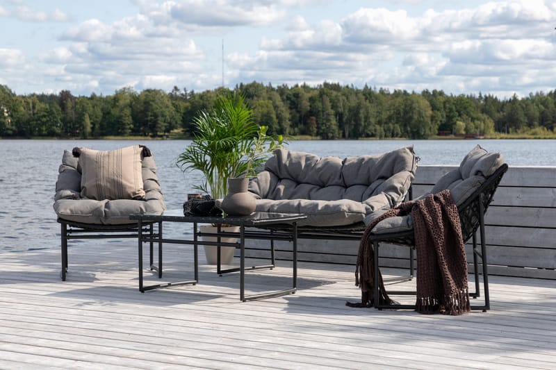 Tina Loungegrupp Utomhus 4-sits - Svart - Utemöbler & utemiljö - Loungemöbler - Loungeset & loungegrupp