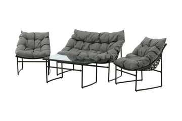 Tina Loungegrupp Utomhus 4-sits - Svart - Utemöbler & utemiljö - Loungemöbler - Loungeset & loungegrupp