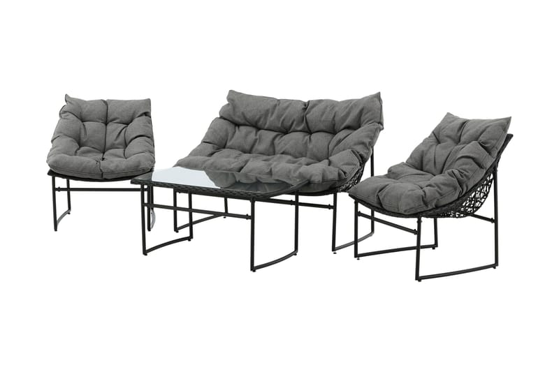 Tina Loungegrupp Utomhus 4-sits - Svart - Utemöbler & utemiljö - Loungemöbler - Loungeset & loungegrupp