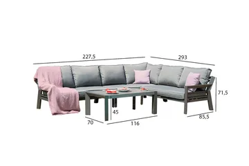 Tomson Trädgårdset Mörkgrå - Utemöbler & utemiljö - Loungemöbler - Loungeset & loungegrupp