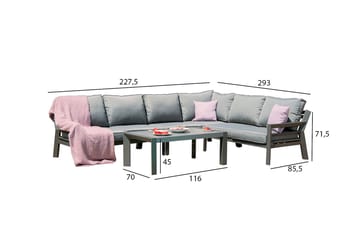 Trädgårdset Tomson Mörkgrå - Utemöbler & utemiljö - Loungemöbler - Loungeset & loungegrupp