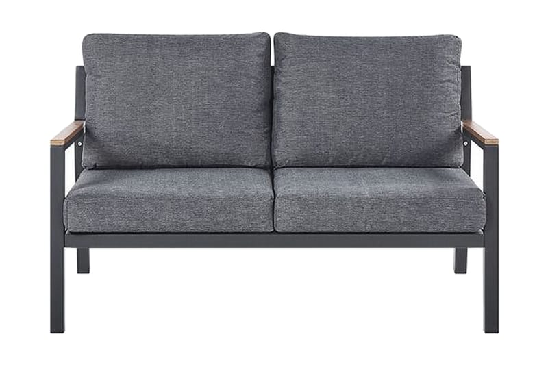 Trädgårdsmöbelset 4-sits mörkgrå DELIA - Svart - Utemöbler & utemiljö - Loungemöbler - Loungeset & loungegrupp