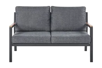 Trädgårdsmöbelset 4-sits mörkgrå DELIA - Svart - Utemöbler & utemiljö - Loungemöbler - Loungeset & loungegrupp