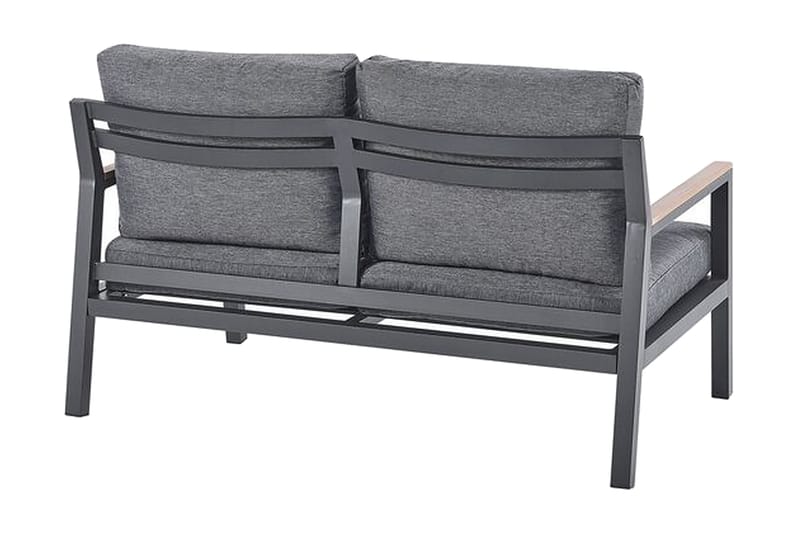 Trädgårdsmöbelset 4-sits mörkgrå DELIA - Svart - Utemöbler & utemiljö - Loungemöbler - Loungeset & loungegrupp
