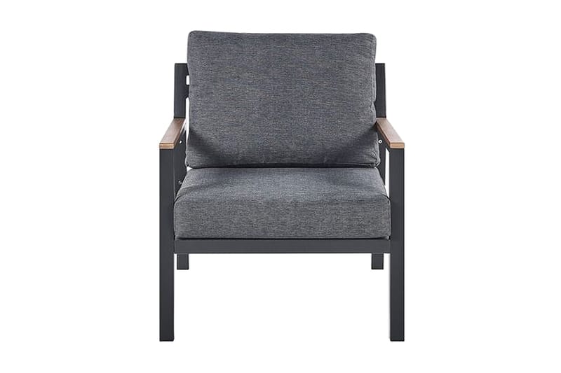 Trädgårdsmöbelset 4-sits mörkgrå DELIA - Svart - Utemöbler & utemiljö - Loungemöbler - Loungeset & loungegrupp