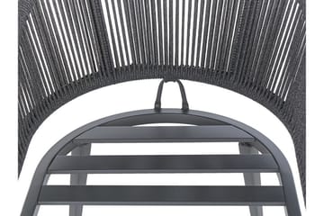 Trädgårdsset av Utebord och 4 Utestolar aluminium MILETO - Grå - Utemöbler & utemiljö - Loungemöbler - Loungeset & loungegrupp