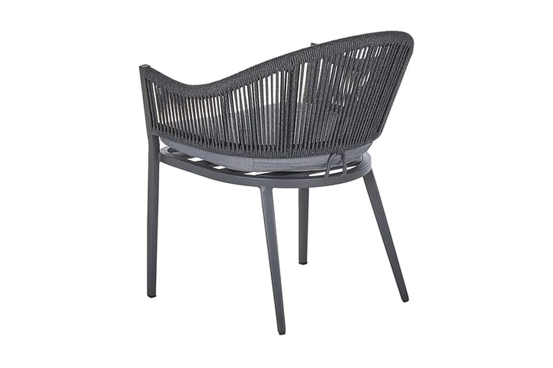 Trädgårdsset av Utebord och 4 Utestolar aluminium MILETO - Grå - Utemöbler & utemiljö - Loungemöbler - Loungeset & loungegrupp