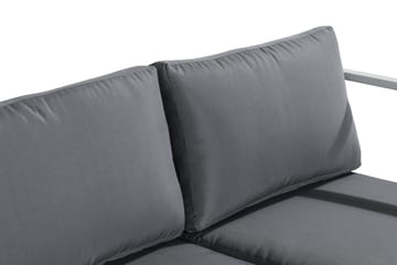 Tunis Loungegrupp Utomhus - 4-sits Loungeset Utemöbler för Uteplats - Vit / Gråa dynor - Utemöbler & utemiljö - Loungemöbler - Loungeset & loungegrupp