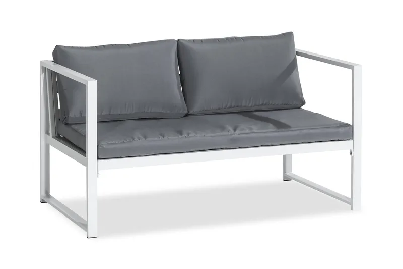 Tunis Soffgrupp - Vit / Gråa dynor - Utemöbler & utemiljö - Loungemöbler - Loungeset & loungegrupp