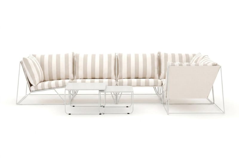 Usteryd utomhus hörnsoffa 5-sits vändbar - Beige/Striped - Utemöbler & utemiljö - Loungemöbler - Loungeset & loungegrupp