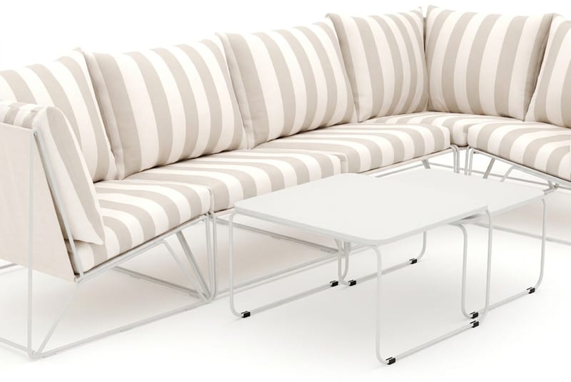 Usteryd utomhus hörnsoffa 5-sits vändbar - Beige/Striped - Utemöbler & utemiljö - Loungemöbler - Loungeset & loungegrupp