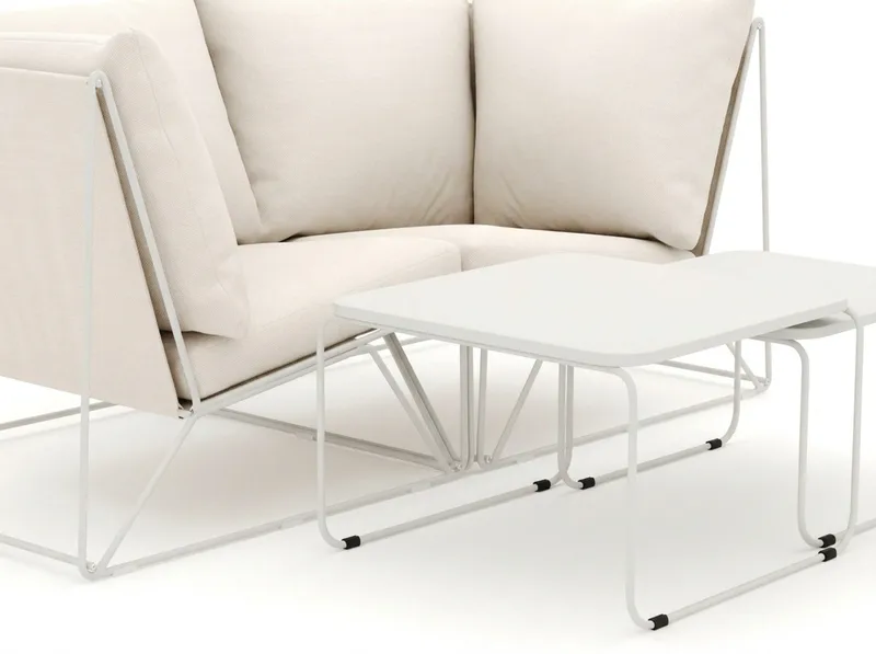 Usteryd utomhus rak 2-sits soffa - Beige/Beige - Utemöbler & utemiljö - Loungemöbler - Loungeset & loungegrupp