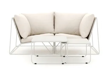 Usteryd utomhus rak 2-sits soffa - Beige/Beige - Utemöbler & utemiljö - Loungemöbler - Loungeset & loungegrupp