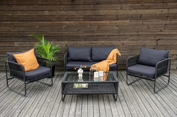 Utah Loungegrupp Utomhus 4-sits - Svart - Utemöbler & utemiljö - Loungemöbler - Loungeset & loungegrupp
