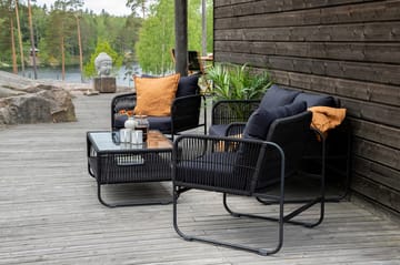 Utah Loungegrupp Utomhus 4-sits - Svart - Utemöbler & utemiljö - Loungemöbler - Loungeset & loungegrupp