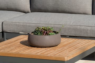 Utomhusset TOPAZ dagbädd + vänster/höger 2-sitssoffa + soffbord 73 cm - magnesiumgrå - Utemöbler & utemiljö - Loungemöbler - Loungeset & loungegrupp