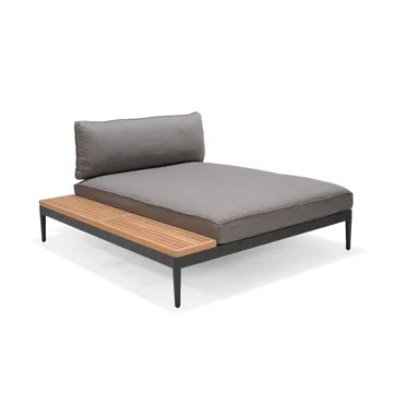 Utomhusset TOPAZ dagbädd + vänster/höger 2-sitssoffa + soffbord 73 cm - magnesiumgrå - Utemöbler & utemiljö - Loungemöbler - Loungeset & loungegrupp